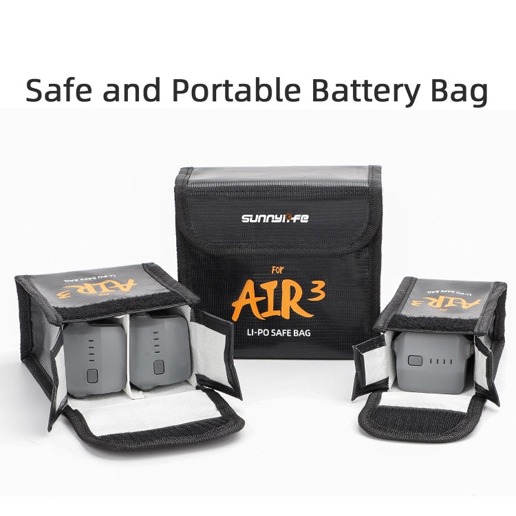 Sunnylife Battery Explosion-proof Safe Bag Protective Li-Po Safe Bag, For DJI Air 3 For 1pc Battery, For DJI Air 3 For 2pcs Batteries, For DJI Air 3 For 3pcs Batteries Sunnylife Battery Explosion-proof Safe Bag Protective Li-Po Safe Bag, For DJI Air 3 For 1pc Battery, For DJI Air 3 For 2pcs Batteries, For DJI Air 3 For 3pcs Batteries